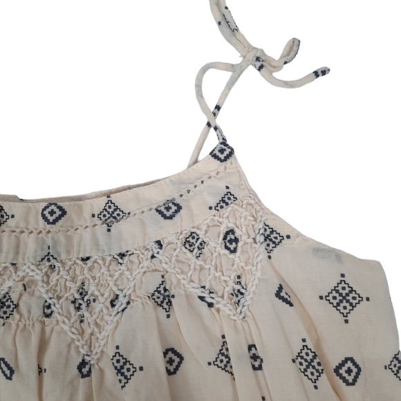 Gap Smocked Spaghetti‎ Strap Camisole Geometric Print Size XS Girls - Picture 2 of 7